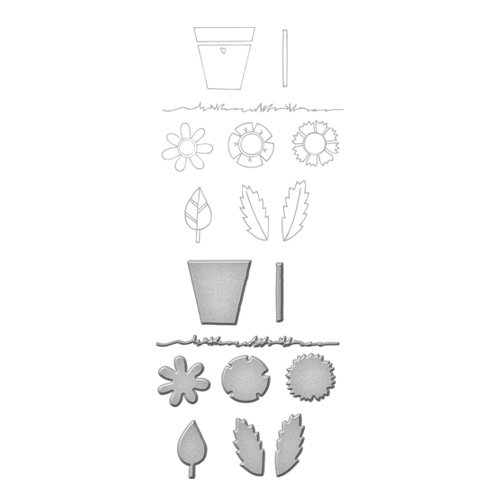 Spellbinders Stamp & Die Set - Posie Parts