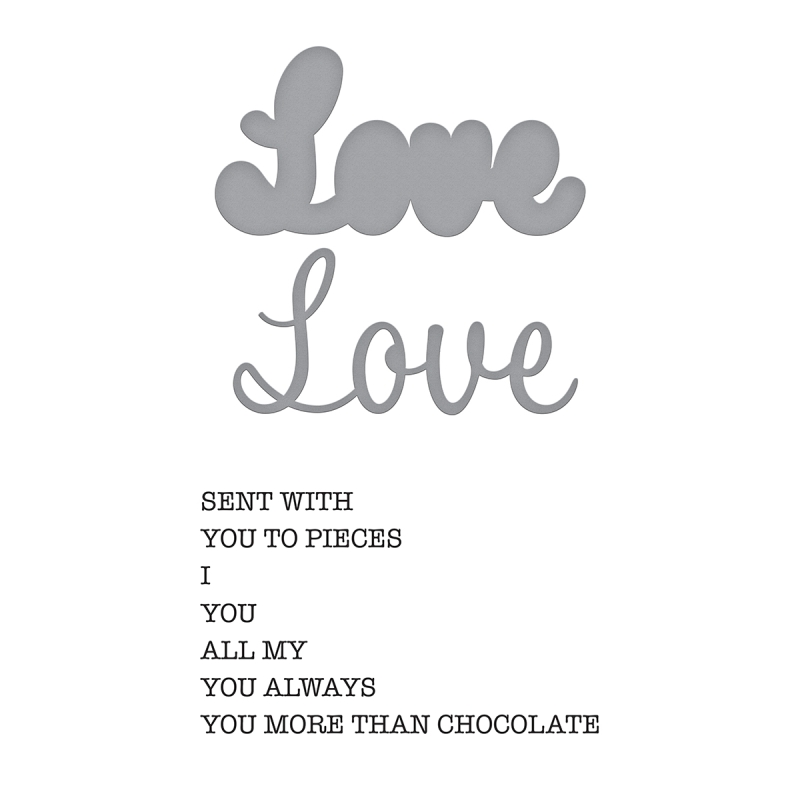 Spellbinders Stamp & Die Set - Love Expressions 