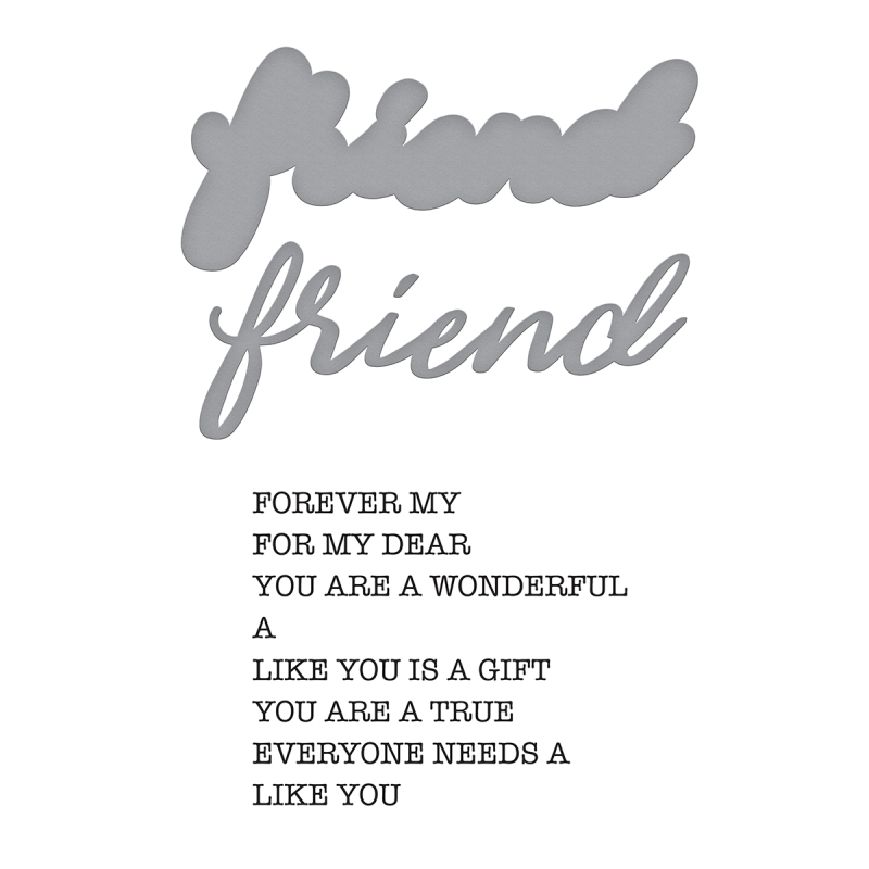 Spellbinders Stamp & Die Set - Friend Expressions 
