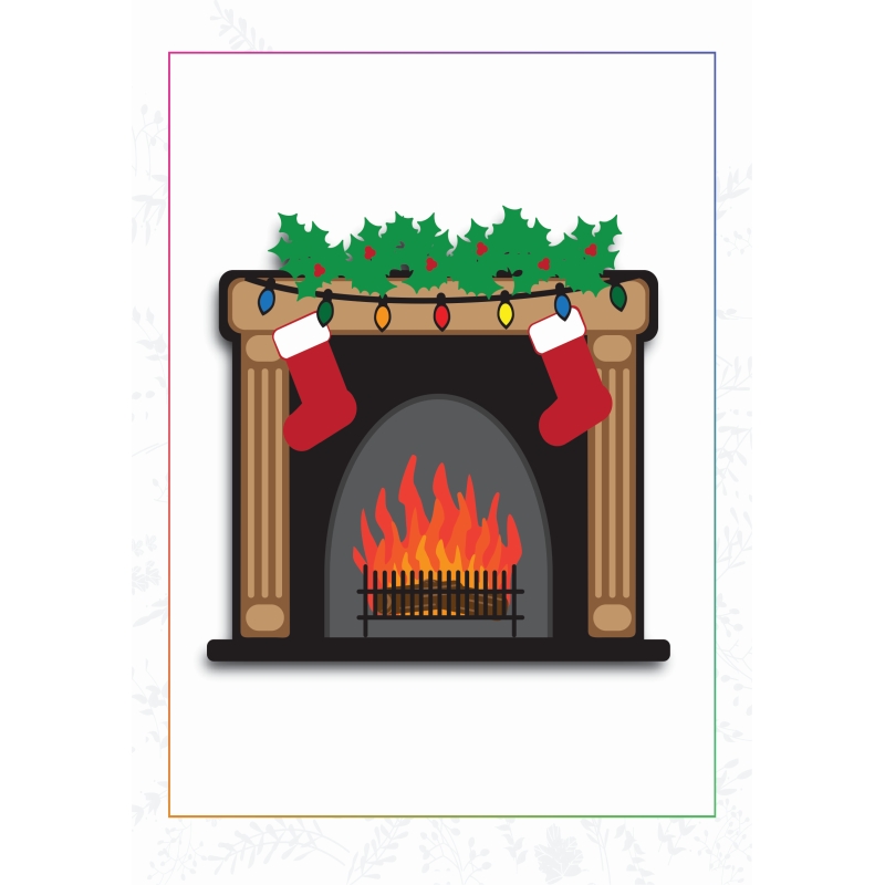SCC Christmas Fireplace Christmas Layered Classics Collection