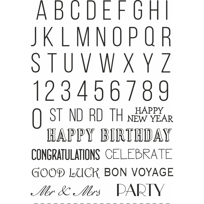 Sweet Dixie Bunting Alphabet stamp set