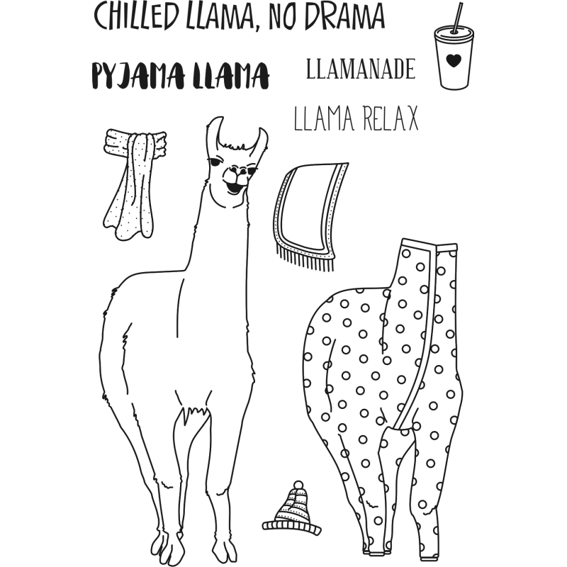 Sweet Dixie Llama Pyjama stamp set