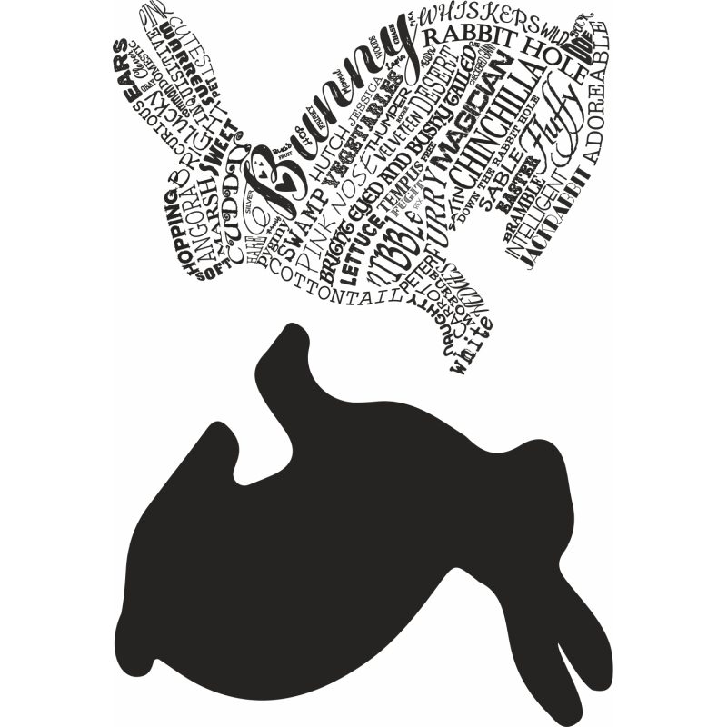 SCC Typography Bunny Woodland Creatures Collection