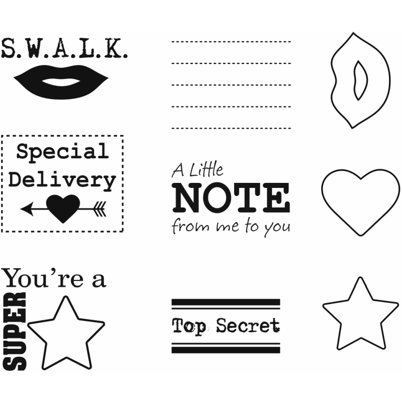 Sweet Dixie Hello Friend stamp set - Designed & Sized for Mini Dies SDD393 to SDD416