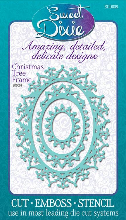 Sweet Dixie Christmas Tree Frame Nesting die set