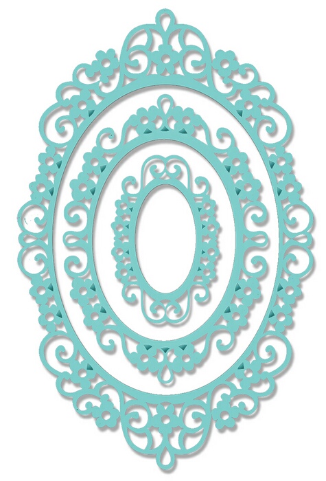 Intricate Oval Frame Sweet Dixie Cutting Die
