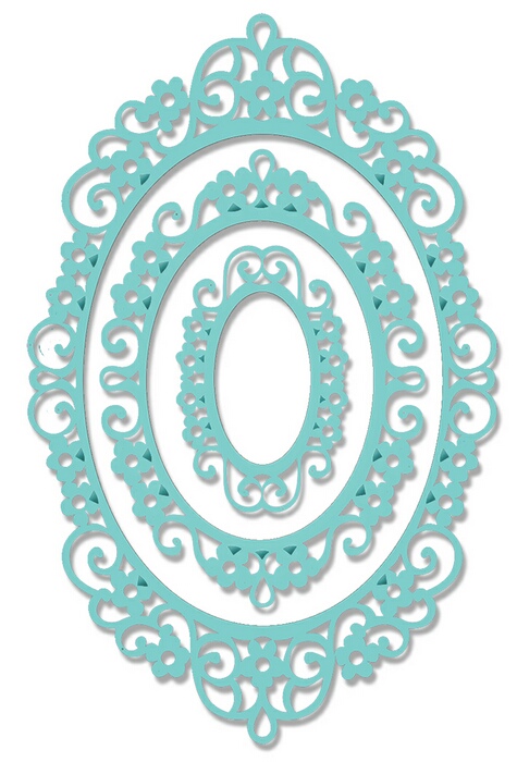 Intricate Oval Frame Sweet Dixie Cutting Die