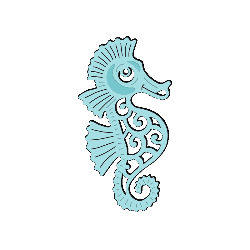 Sweet Dixie Stylish Seahorse die set
