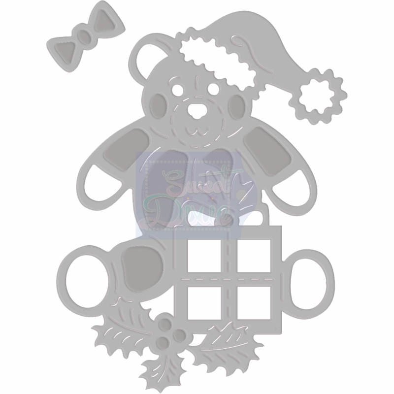 Sweet Dixie Christmas Teddy die set