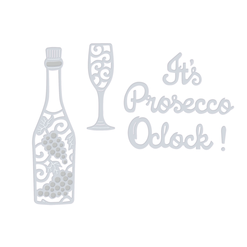 SD It's Prosecco O'clock ! Sweet Dixie Cutting Die