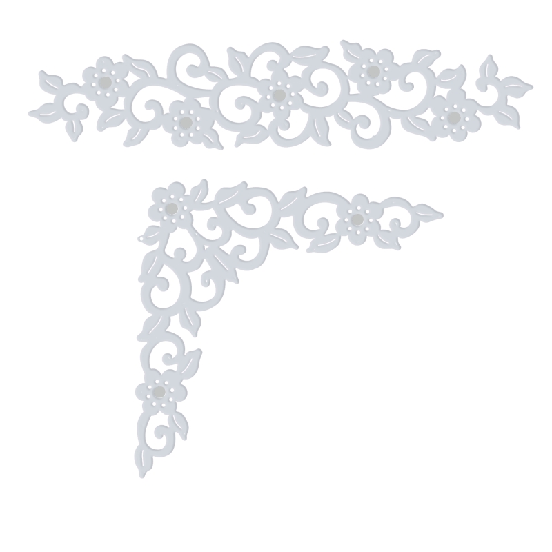 Sweet Dixie Swirling Floral Border & Corner die set