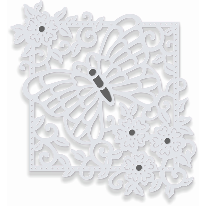 SD Butterfly Square Sweet Dixie Cutting Die