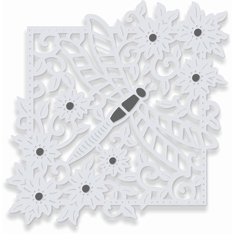SD Dragonfly Square Sweet Dixie Cutting Die