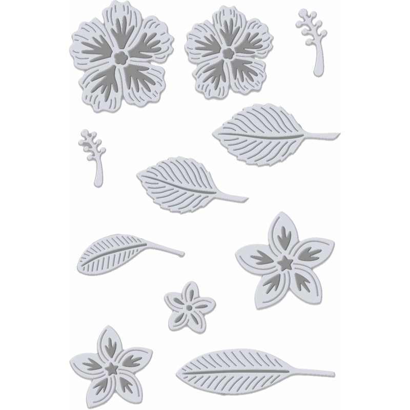 Sweet Dixie Tropical Flowers die set