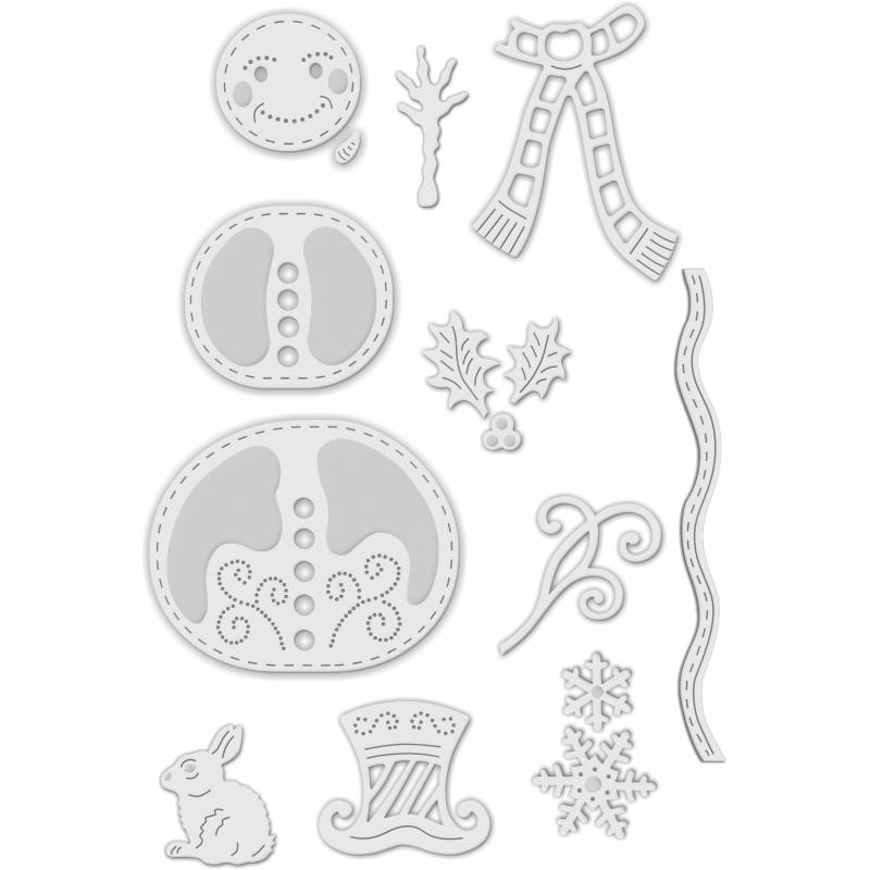 Sweet Dixie Build A Snowman die set