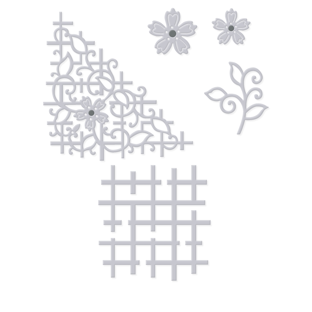 SD Floral Lattice Corner and More Sweet Dixie Cutting Die