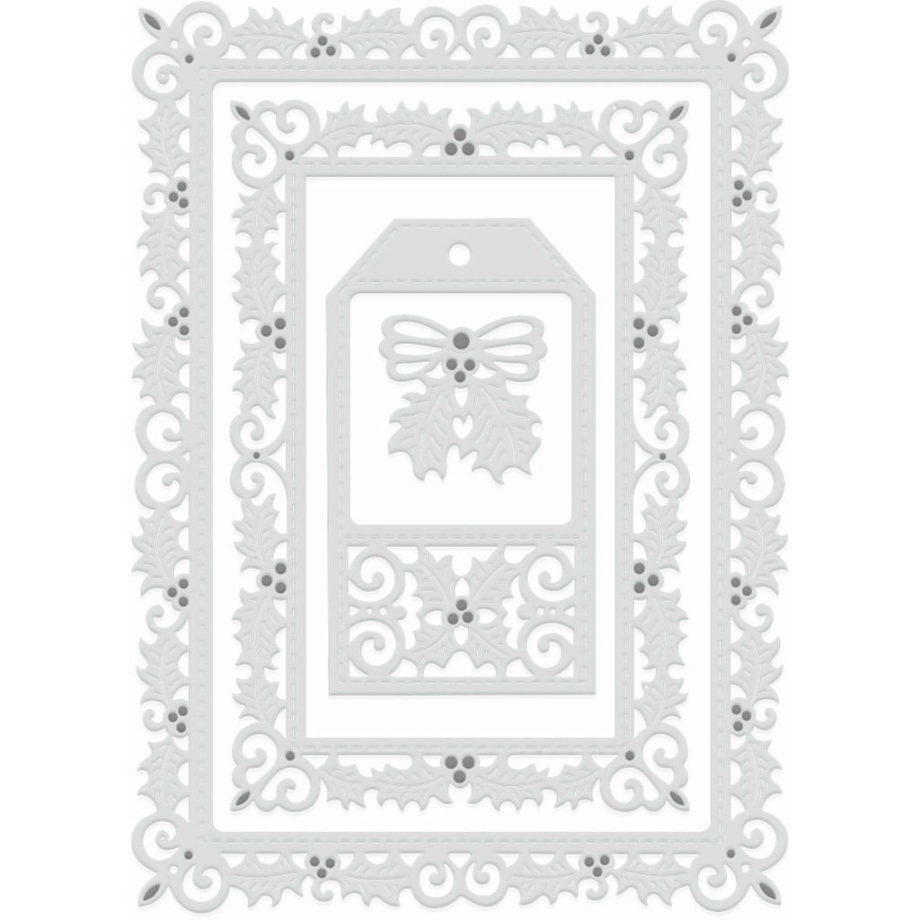 Holly Frames with Gift Tag Sweet Dixie Cutting Die