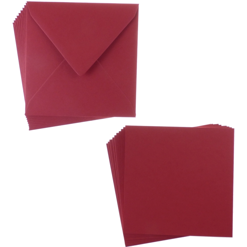 Christmas Red Square Card Packs(10)