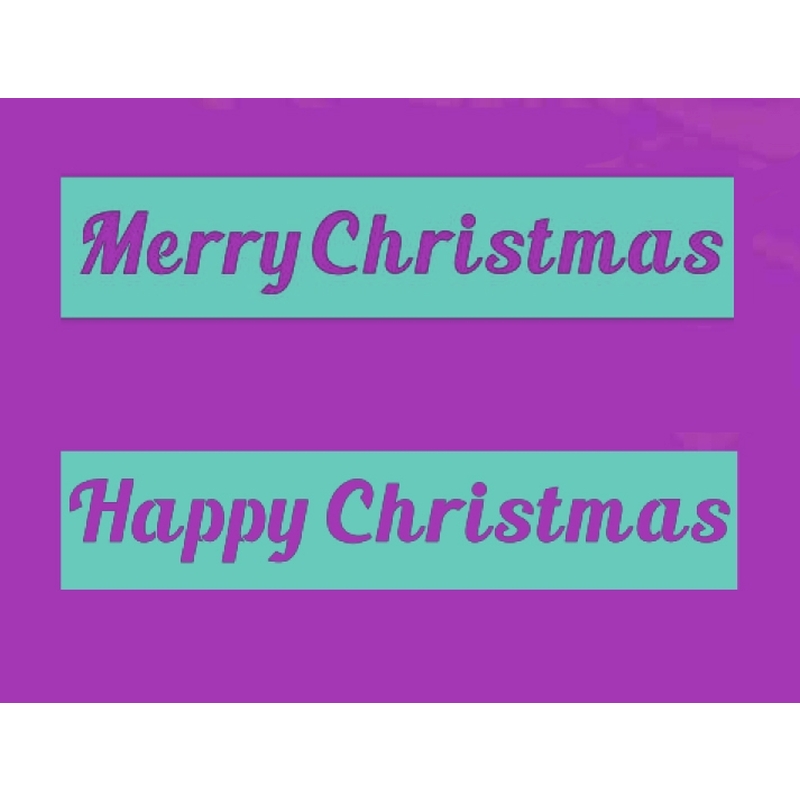 Sweet Dixie Happy & Merry Christmas Stencils