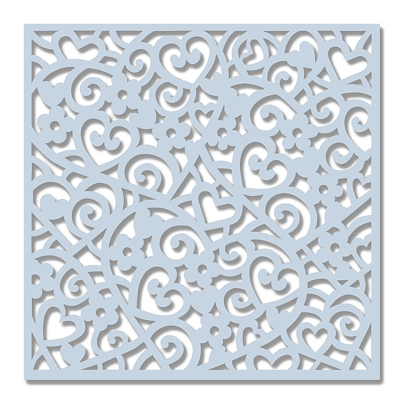 Sweet Dixie Cascading Hearts Stencil