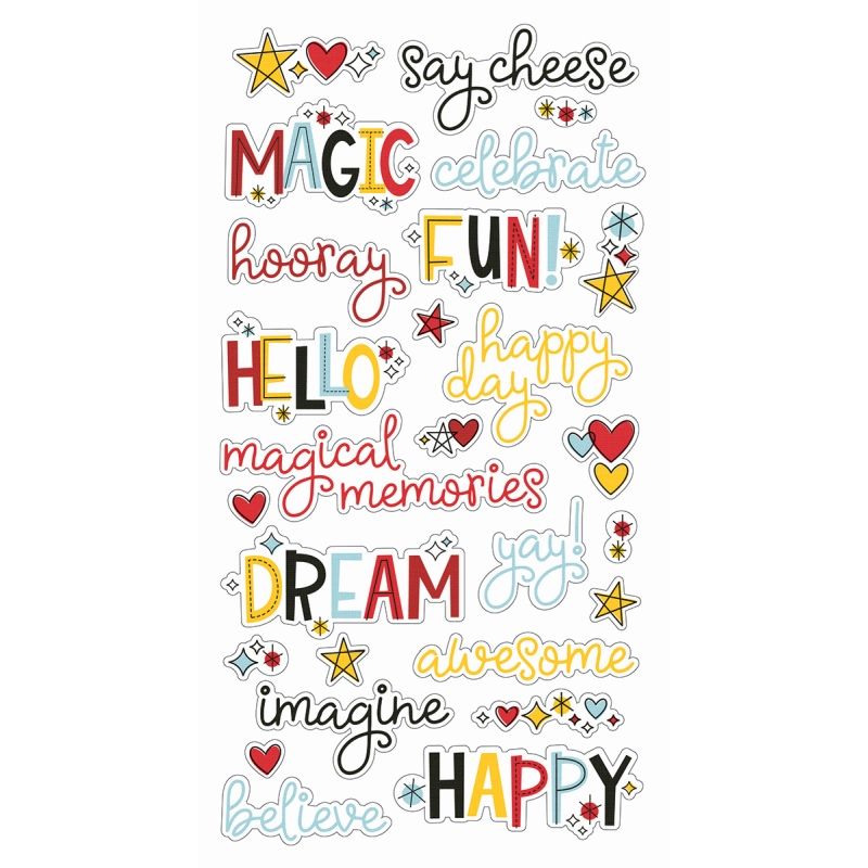 6x12 Chipboard Word Stickers