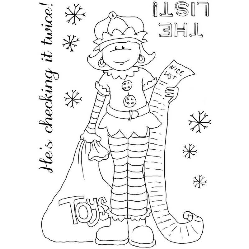 Personal Impressions He's Checking It Twice stamp set