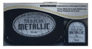 StazOn Metallic Silver Ink Pad