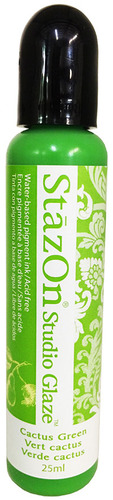 StazOn Studio Glaze Cactus Green Ink