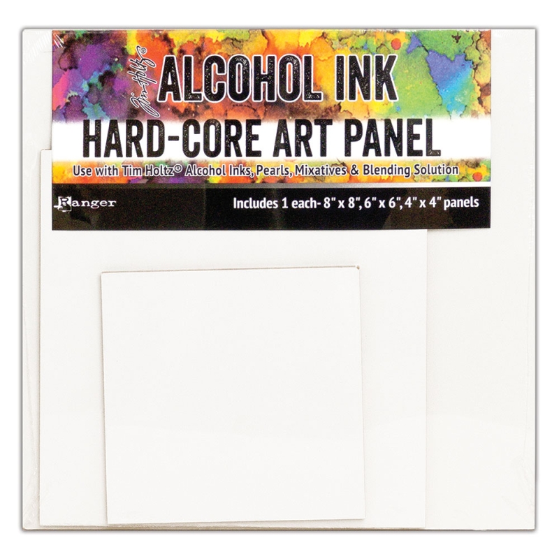 Hard Core Art Panels Square 3 Pack 1 each of 4" x 4", 6" x 6" and 8" x 8"