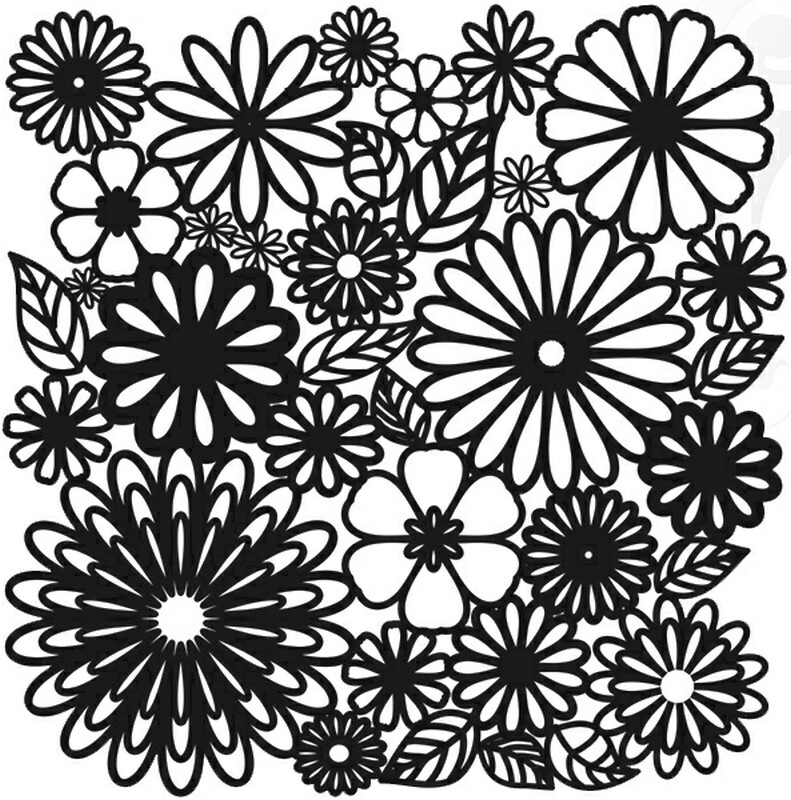 6x6 Template Flower Frenzy