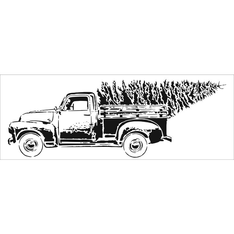 16½x6 Stencil Vintage Truck