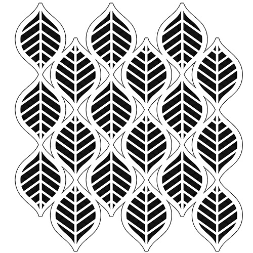 12x12 Stencil Art Deco Leaves