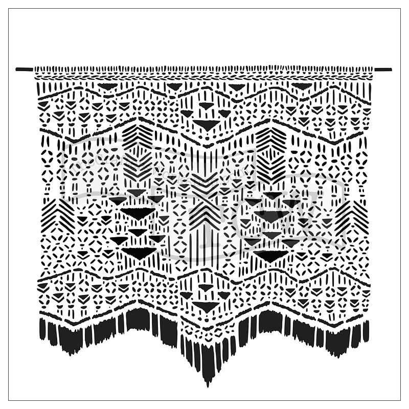 6x6 Stencil Macrame