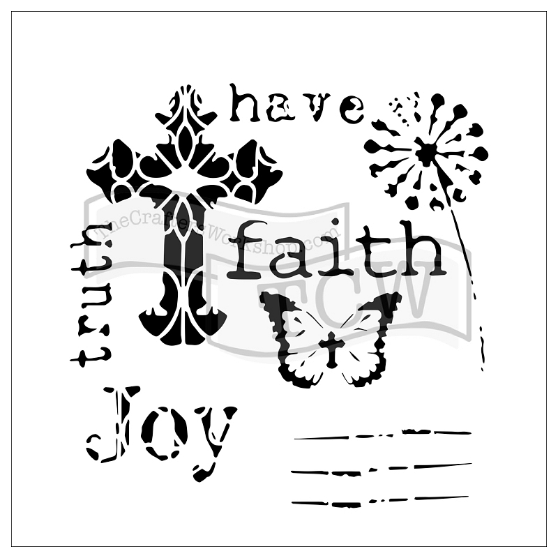 6x6 Stencil Have Faith
