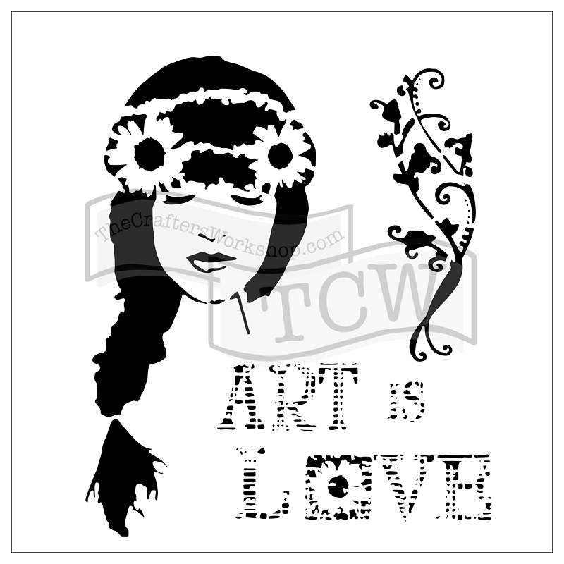 6x6 Stencil Art is Love