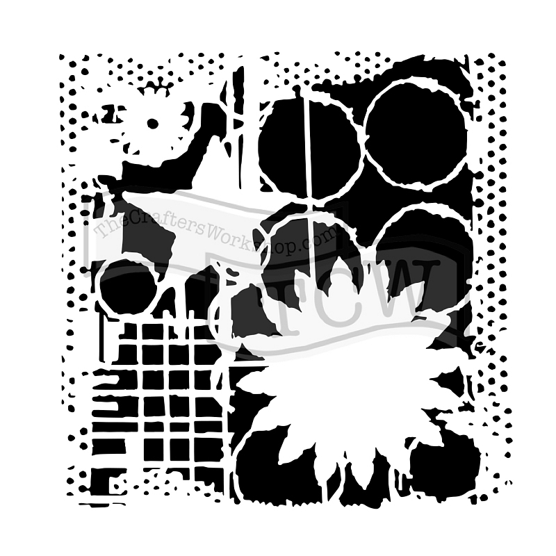 6x6 Stencil Star and Flower