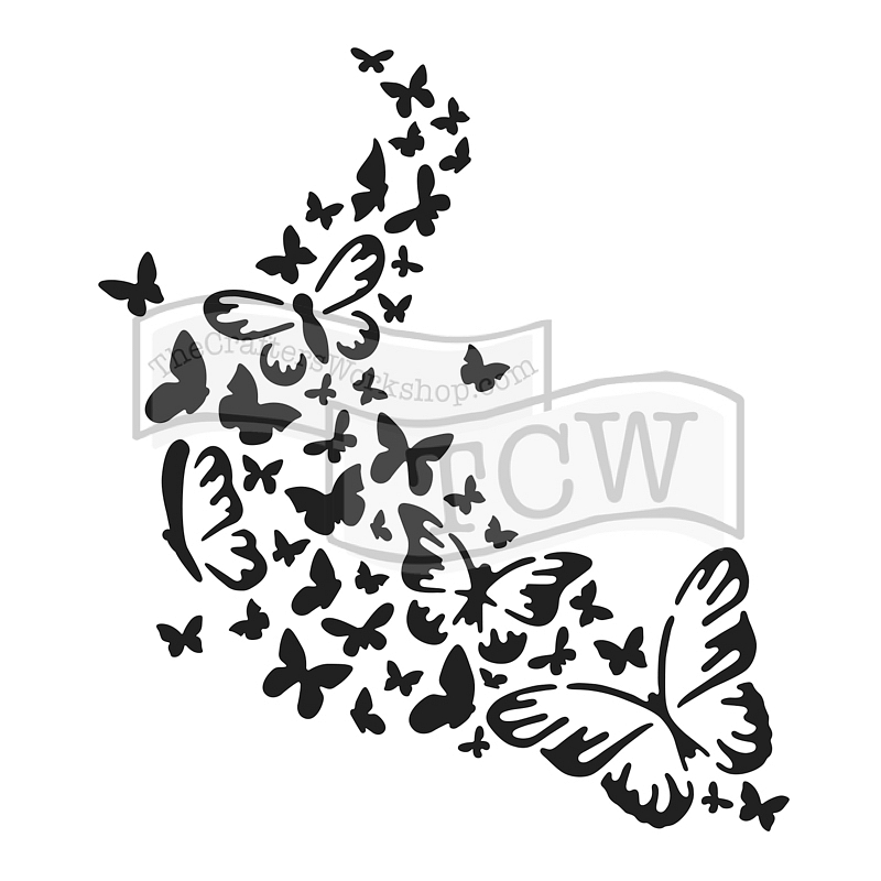 6x6 Stencil Butterfly Trail