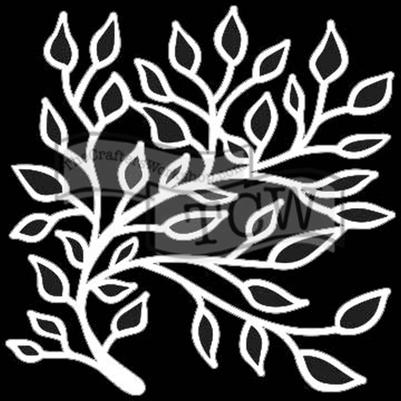 6x6 Stencil Solemn Branch