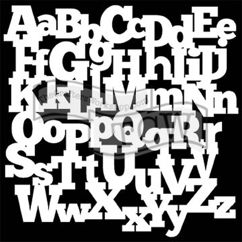 6x6 Stencil Alphabetica