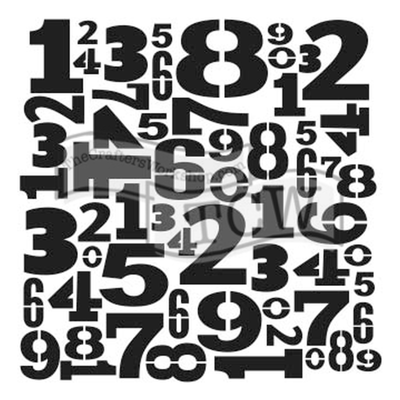 6x6 Stencil Number Scramble