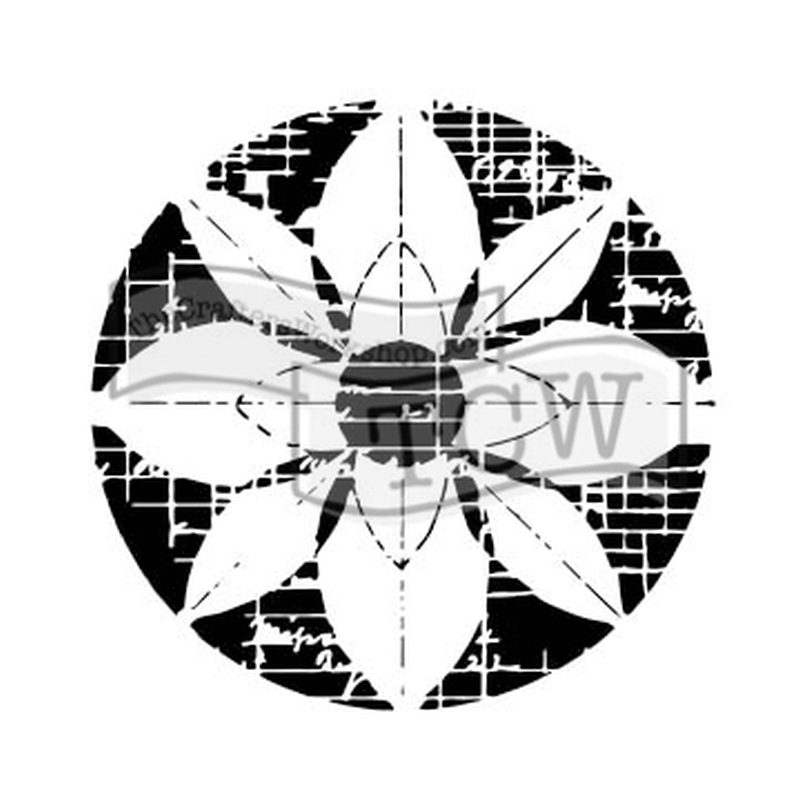 6x6 Stencil Flower Grid