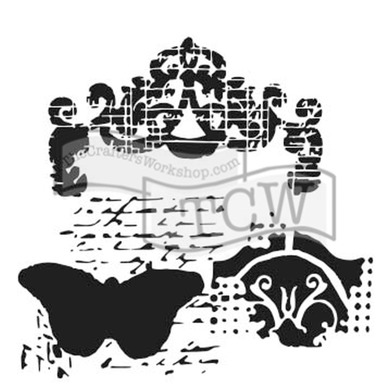 6x6 Stencil Regal Butterfly