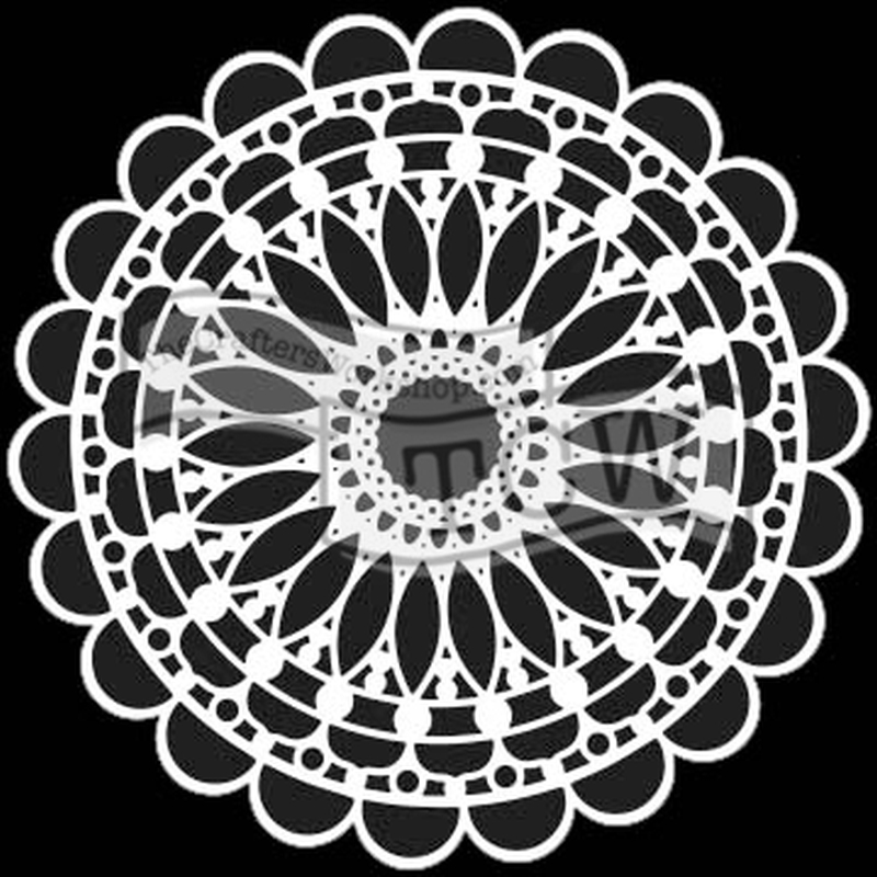 6x6 Stencil Scalloped Mandala