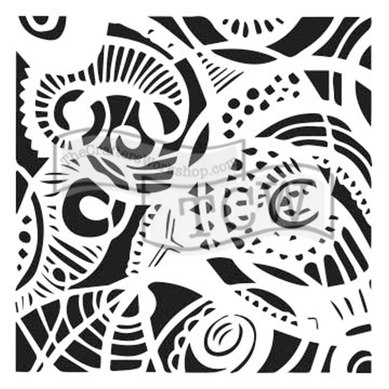 6x6 Stencil Free Swirl