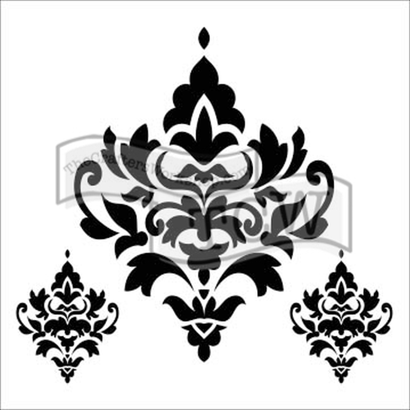 6x6 Stencil Damask Décor