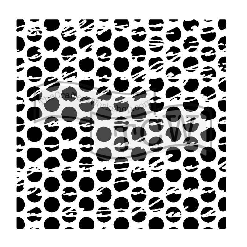 6x6 Stencil Script Dots
