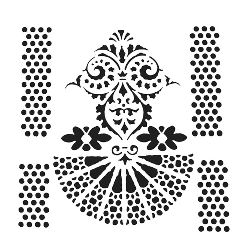 12x12 Stencil Quadrangle Fan