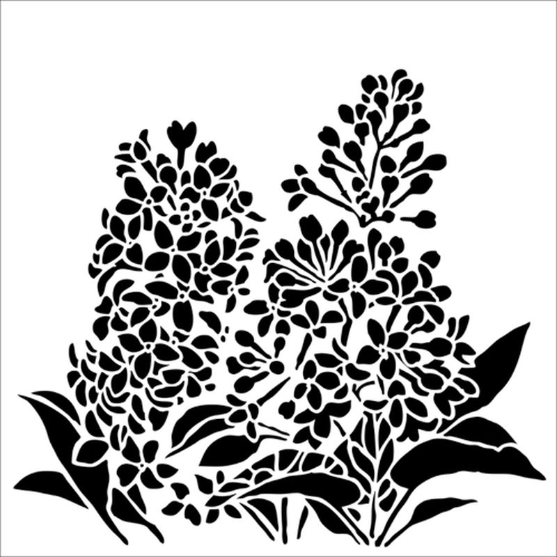 12x12 Stencil Lilacs