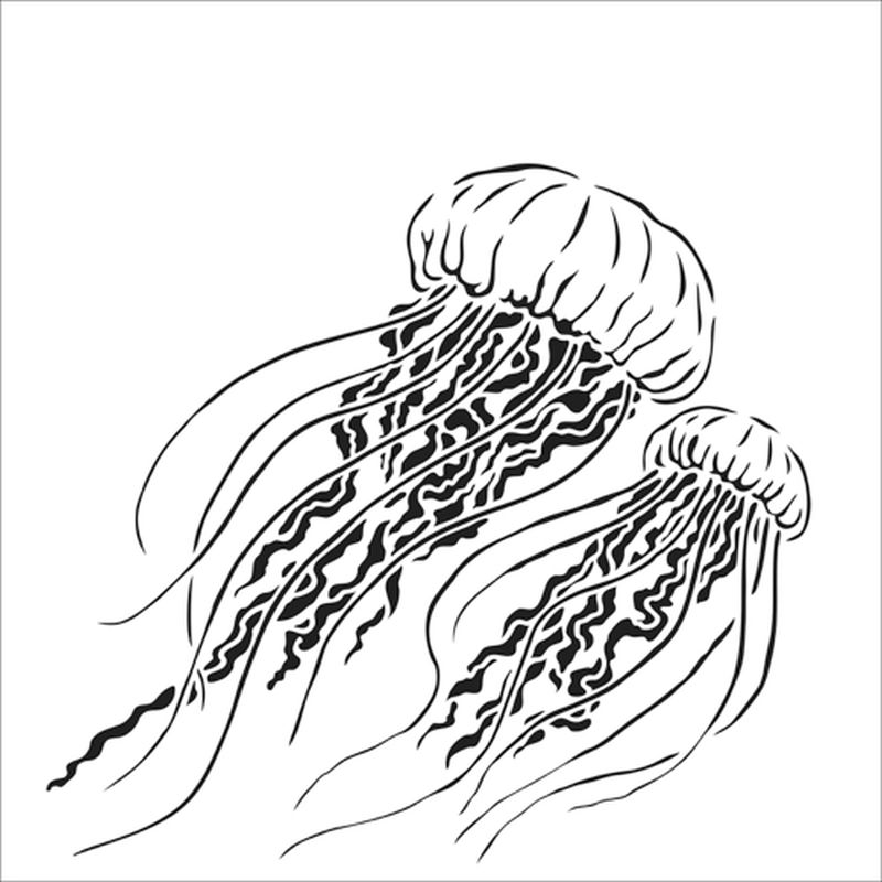 12x12 Stencil Jellyfish