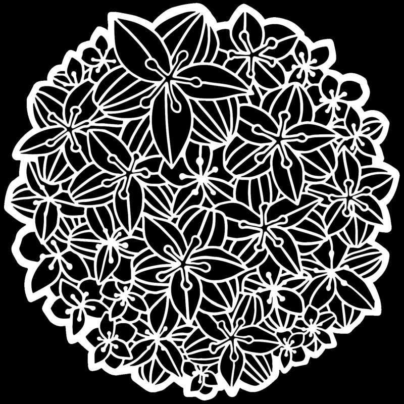 12x12 Stencil Peruvian Lily